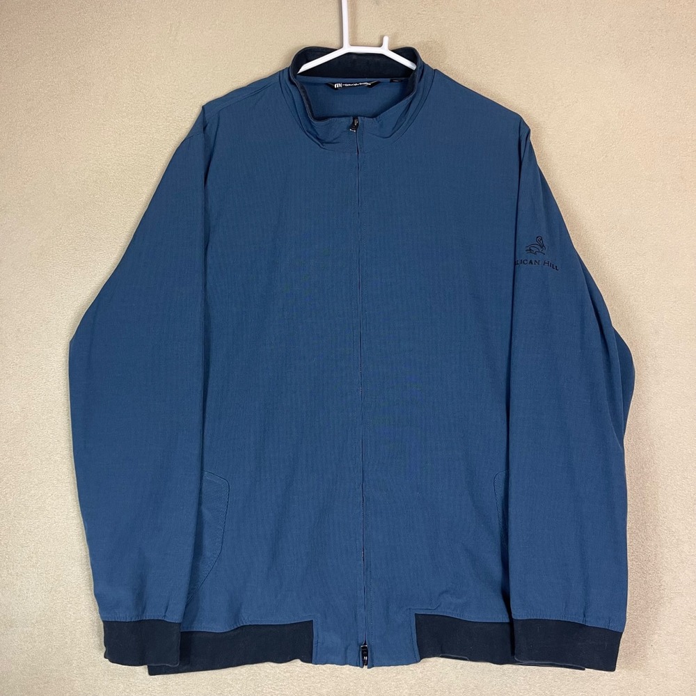 Travis Mathew Mens Blue Zip Up Jacket Pelican Hill Golf XX-Large‎